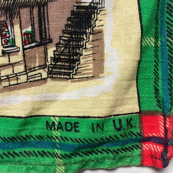 Vintage Scotland Linen Tea Towel Lot Of 4 Scotty Dog Bagpipes Lamont Scottish - Picture 13 of 16